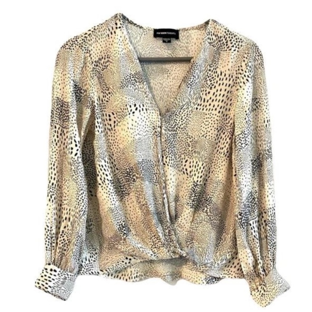 Fifteen Twenty Monochrome Patterned Blouse Sz S